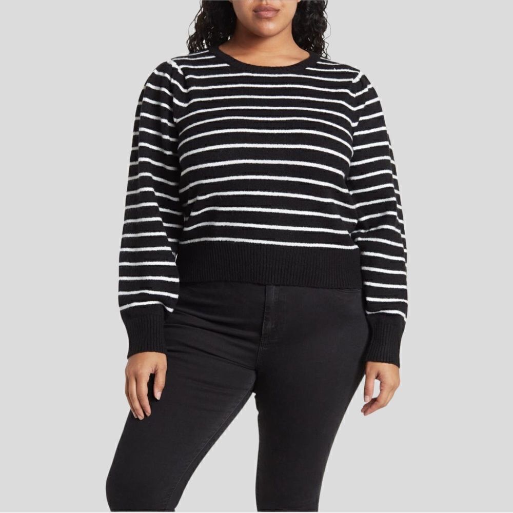 NWT Sanctuary pretty pleats stripped sweater 2X